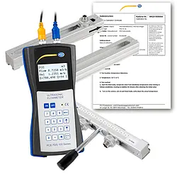 Clamp-on Ultrasonic Flow Meter PCE-TDS 100HMHS-ICA incl. ISO Calibration Certificate