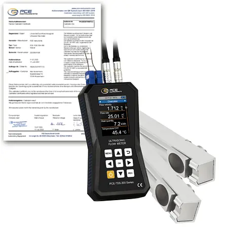 Portable Ultrasonic Flow Meter PCE-TDS 200+ MR-ICA