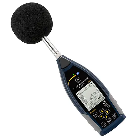 Class 1 Data-Logging Decibel Meter with GPS PCE-432