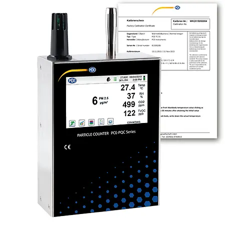 CO2 Analyser PCE-PQC 35EU Incl. Calibration Certificate