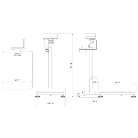 Compact Scales / Compact Balances Technical drawing