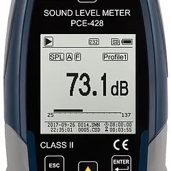 Condition Monitoring Sound Level Meter PCE-428 screen
