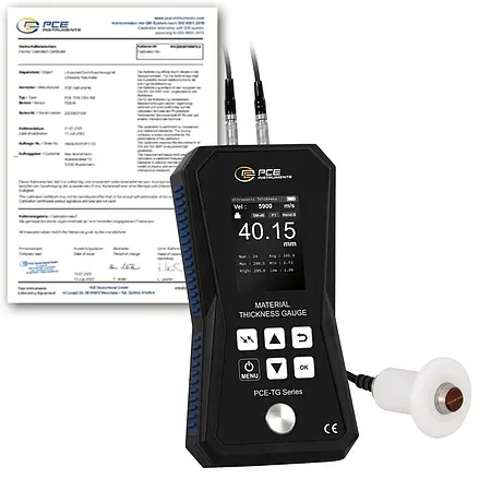 Condition Monitoring Ultrasonic Material Thickness Meter PCE-TG 150A HT-ICA incl. ISO-calibration certificate