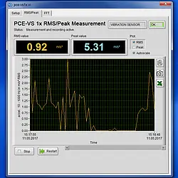 Condition Monitoring Vibration Sensor Switch PCE-VS11 Software Graph