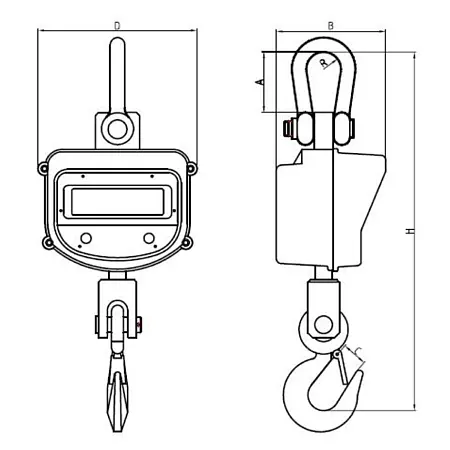 Crane Scales Technical drawing