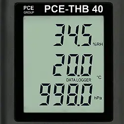 Data Logger for Temperature and Humidity PCE-THB 40 display