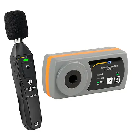 Decibel Meter PCE-MSL 2BT-SC43 and calibrator