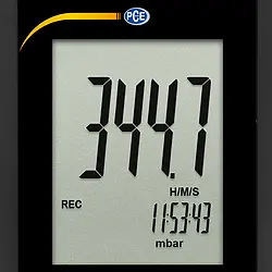 Differential Pressure Meter PCE-P05 display