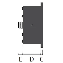 Digital Universal Indicator diagram dimensions E-D-C