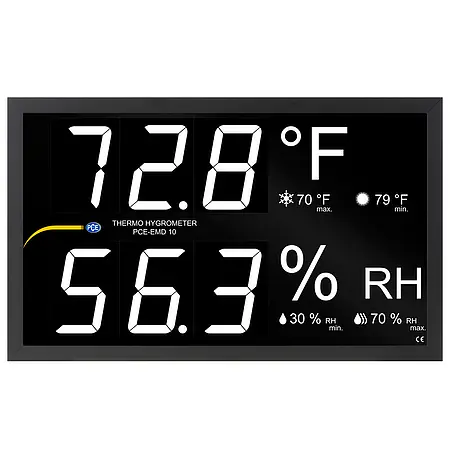 Environmental Meter PCE-EMD 10-ICA Incl. ISO Calibration Certificate front