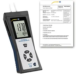 Environmental Tester PCE-P01-ICA Differential Pressure Incl. ISO Certificate