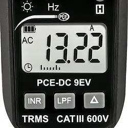 EVSE Measuring Device PCE-DC 9EV display