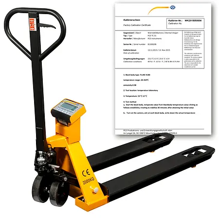 Hand Pallet Truck Scales PCE-PTS 1N-ICA incl. ISO Calibration Certificate