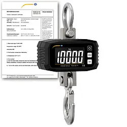 Hanging Scales PCE-CS 1T-ICA incl. ISO Calibration Certificate