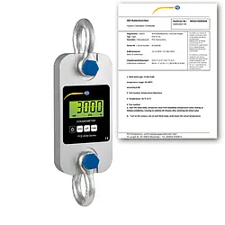 Hanging Scales PCE-DDM 3WI-ICA incl. ISO Calibration Certificate