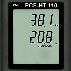 Display of HVAC Humidity/Temperature Data Logger PCE-HT110-ICA incl. ISO Calibration Certificate