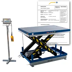 Hydraulic Lifting Table - Industrial Scale PCE-HLTS 500-ICA incl. ISO Calibration Certificate