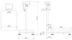 Technical Drawing Industrial Scale PCE-SD 150C