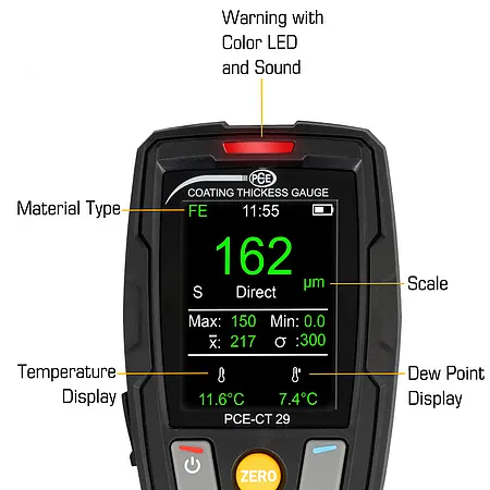 Material Tester Screen description