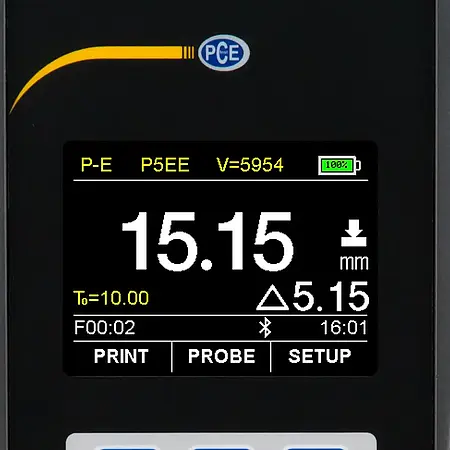 Material Tester PCE-TG 300-HT5 display