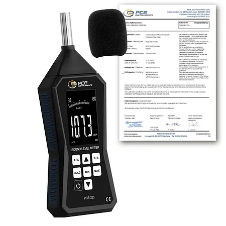 Noise Meter / Sound Meter PCE-325-ICA incl. ISO-calibration certificate