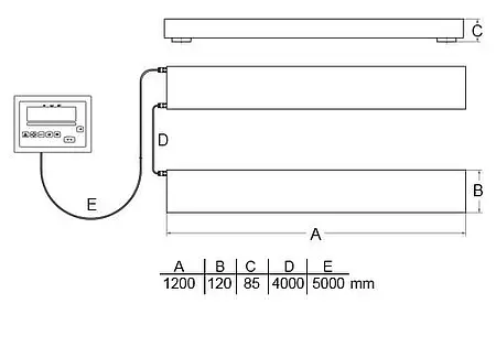 Pallet Beams PCE-SW 3000N diagram