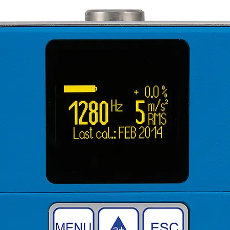 Portable Shaker Vibration Calibrator PCE-VC21 Display