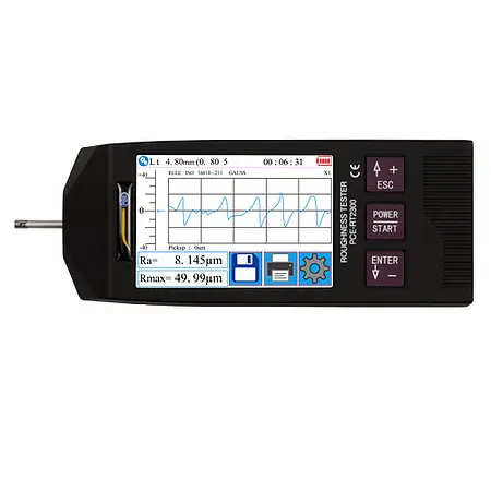 Roughness Tester PCE-RT 2300-ICA Incl. ISO Calibration Certificate