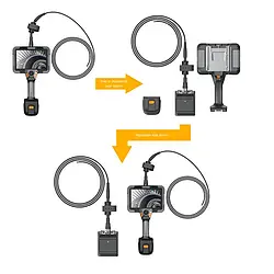 Snake Camera PCE-VE 1500-38200 detachable camera cable