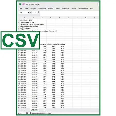 Thermometer csv