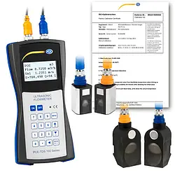 Ultrasonic Flow Tester Kit PCE-TDS 100HSH-ICA incl. ISO Calibration Certificate