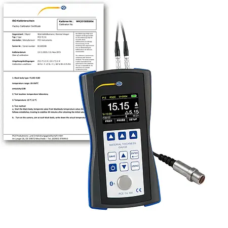 Wall Thickness Meter PCE-TG 300-NO5-ICA incl. ISO calibration certificate