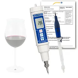 Wine pH Meter PCE-PH20WINE-ICA incl. ISO Calibration Certificate
