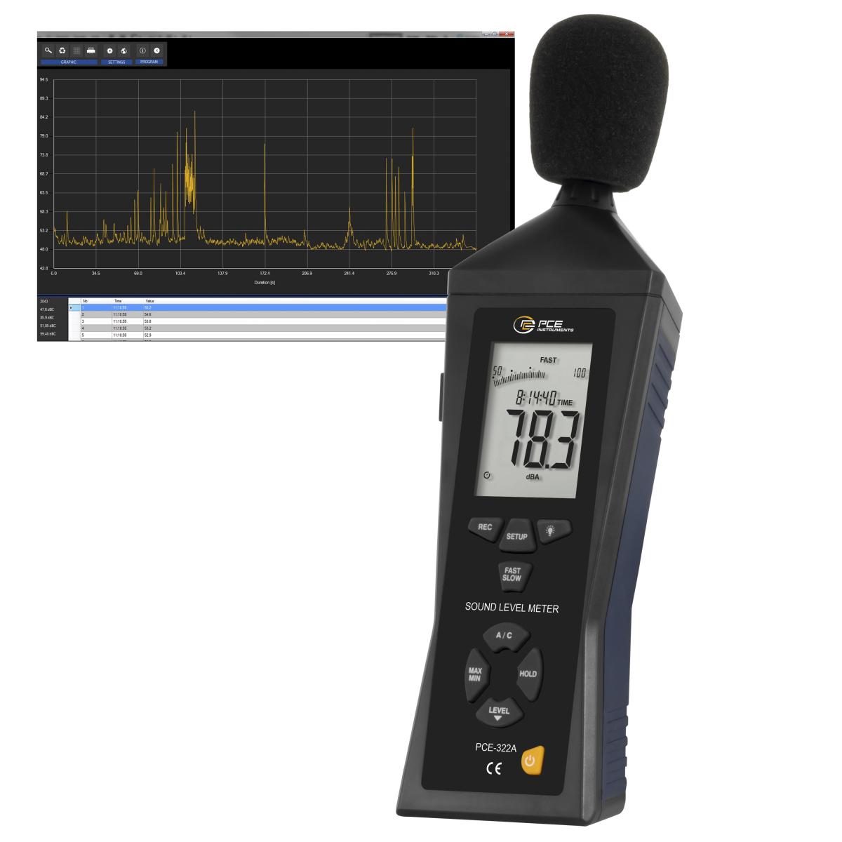 Noise Meter / Sound Meter PCE-322ALEQ 
