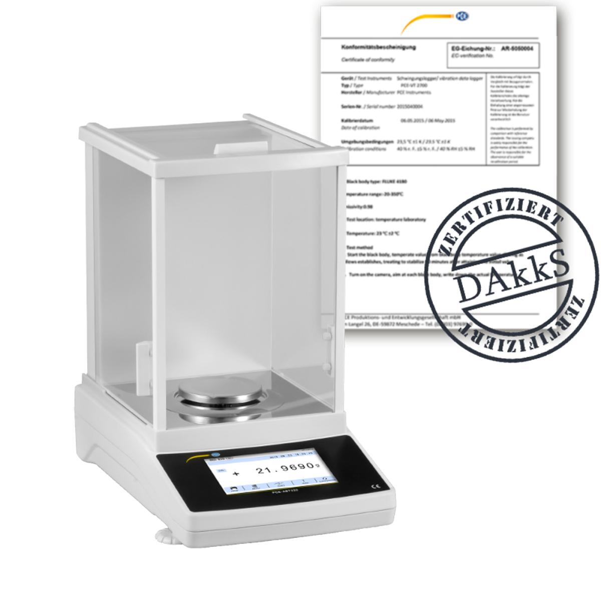 Laboratory Balance PCE-ABT 220-DAkkS Incl. DAkkS Calibration Certificate 