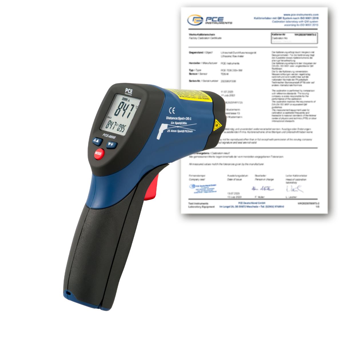 Infrared Thermometer PCE-889B-ICA incl. ISO Calibration Certificate 