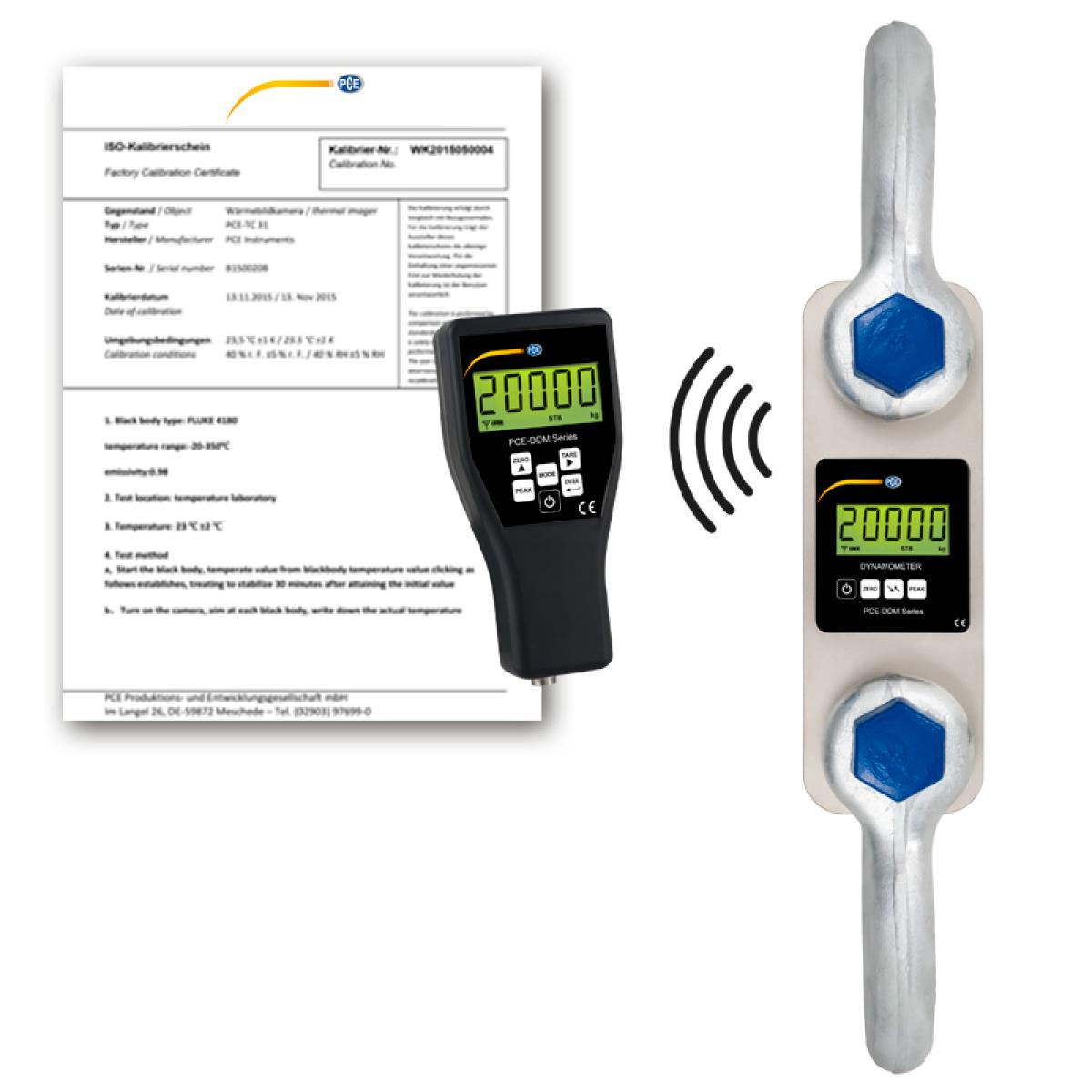 Force Gauge PCE-DDM 20-ICA incl. ISO Calibration Certificate 