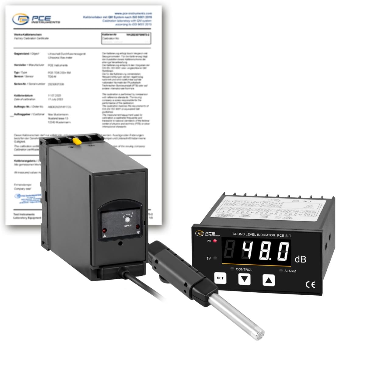 Sound Sensor PCE SLT-ICA incl. ISO Calibration Certificate 