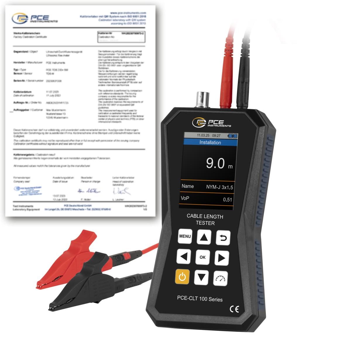 Micro-, milli-, megohmmeter PCE-CLT 100-ICA incl. ISO-Calibration Certificate 
