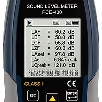 Class 1 Data-Logging Decibel Meter PCE-430 display 4