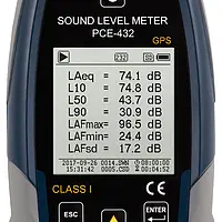 Class 1 Data-Logging SPL Meter with GPS PCE-432 display