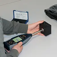 Class 1 Sound Level Meter Calibrator PCE-SC 10 in Use