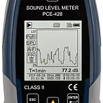Class 2 Data Logging Noise Meter / Sound Meter PCE-428 screen