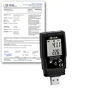 Data Logger with USB Interface PCE-PDFL 10-ICA incl. ISO-Calibration Certificate 