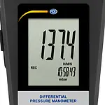 Differential Pressure Manometer PCE-P01-ICA Incl. ISO Calibration Certificate