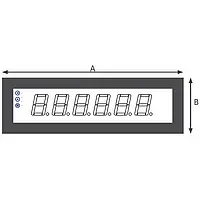 Digital Universal Indicator diagram dimensions A-B