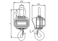 Force Gage PCE-CS 5000N diagram