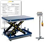 Hydraulic Lifting Table - Hand Pallet Truck Scale PCE-HLTS 2T-ICA incl. ISO Calibration Certificate
