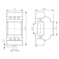 I/O Module PCE-S4AI dimensions