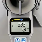 Multifunction Air Velocity Meter with Capture Hoods PCE-VA 20-SET display